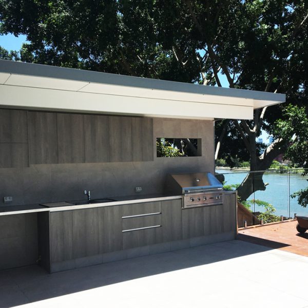 Outdoor Entertainment Kitchen built by Gecko Kitchens Brisbane Kitchen Designers and Builders Brisbane