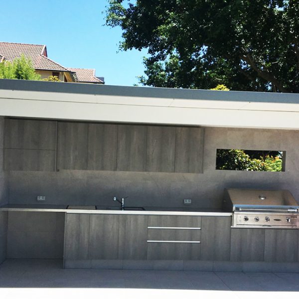 Outdoor Entertainment Kitchen built by Gecko Kitchens Brisbane Kitchen Designers and Builders Brisbane