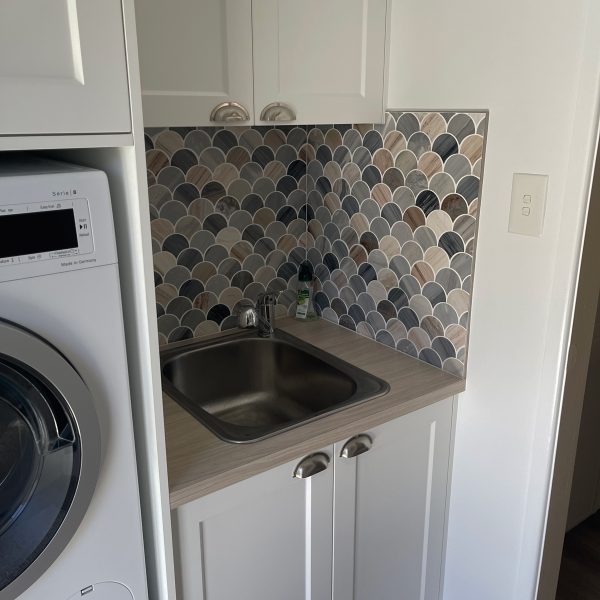 Custom designed Laundry installed by Gecko Kitchens, licenced QBCC builder in Kedron, Brisbane.