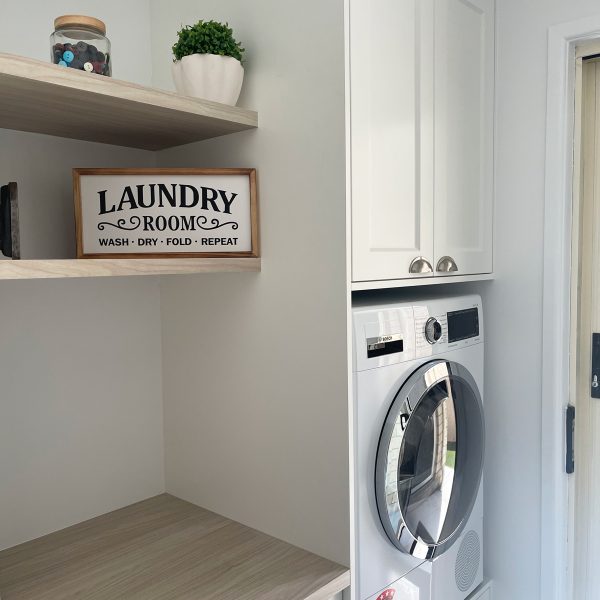 Custom designed Laundry installed by Gecko Kitchens, licenced QBCC builder in Upper Kedron, Brisbane