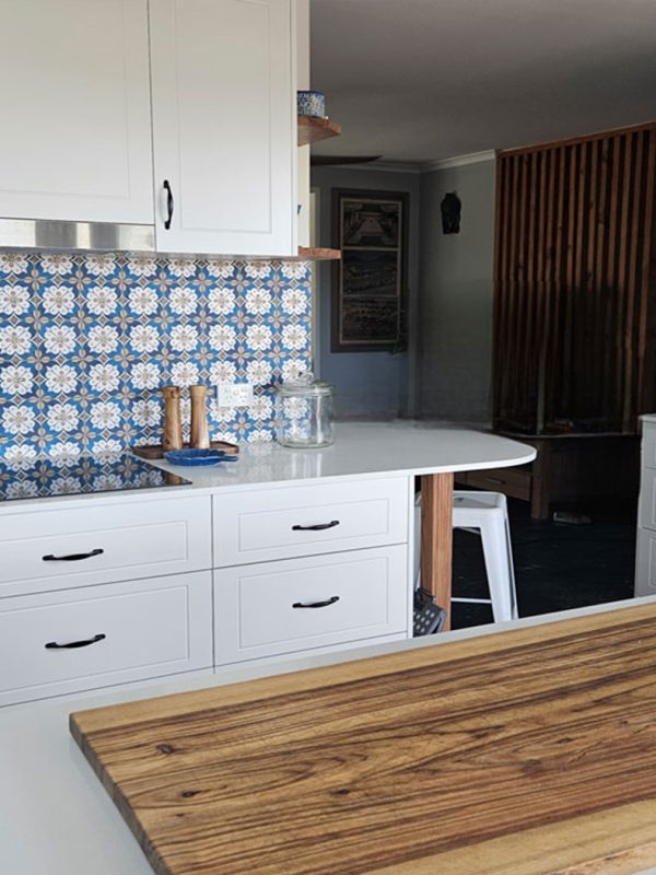 Gecko Kitchens in Kedron, Brisbane designed and installed this beautiful kitchen using Moroccan Mosaic style tiles.
