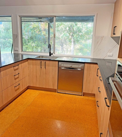 Kitchen cabinetry created in Polytec Tasmanian Oak Wood Matte installed by Gecko Kitchens Upper Kedron. Kitchen cabinetry created in Polytec Tasmanian Oak Wood Matte installed by Gecko Kitchens Upper Kedron.