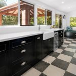 Beautiful kitchen installation featuring Polytec Thermolaminated Matt Black doors in the sophisticated Casino by Gecko Kitchens in Brighton.