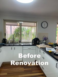 Before photos of kitchen renovation in Bellbrowrie, Brisbane by Gecko Kitchens.